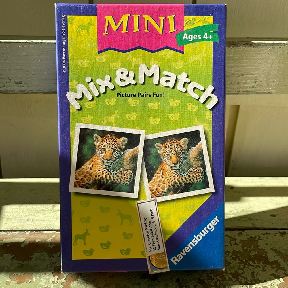 Ravensburger mini mix and match game, age 4 and up